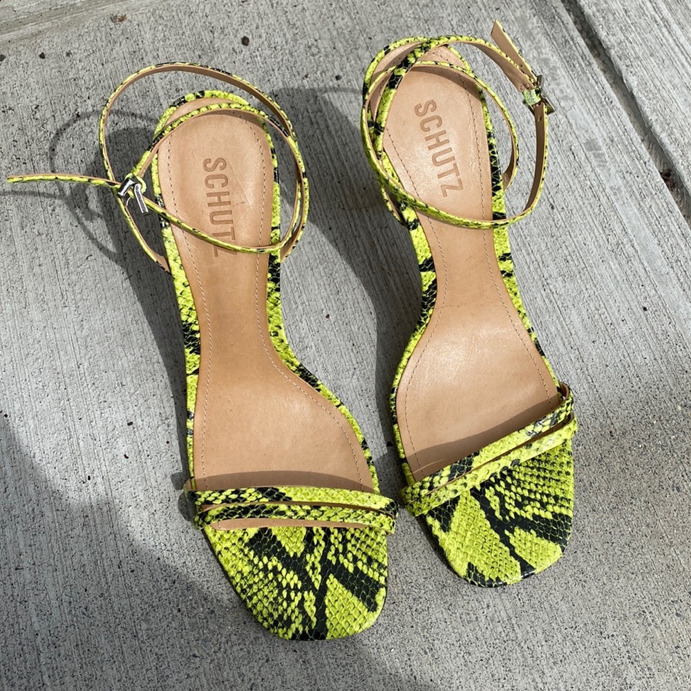 Schutz neon snake heels